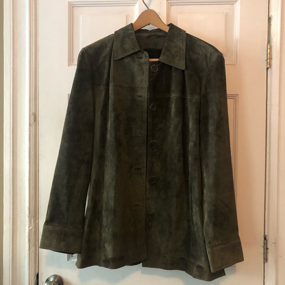Green suede jacket
